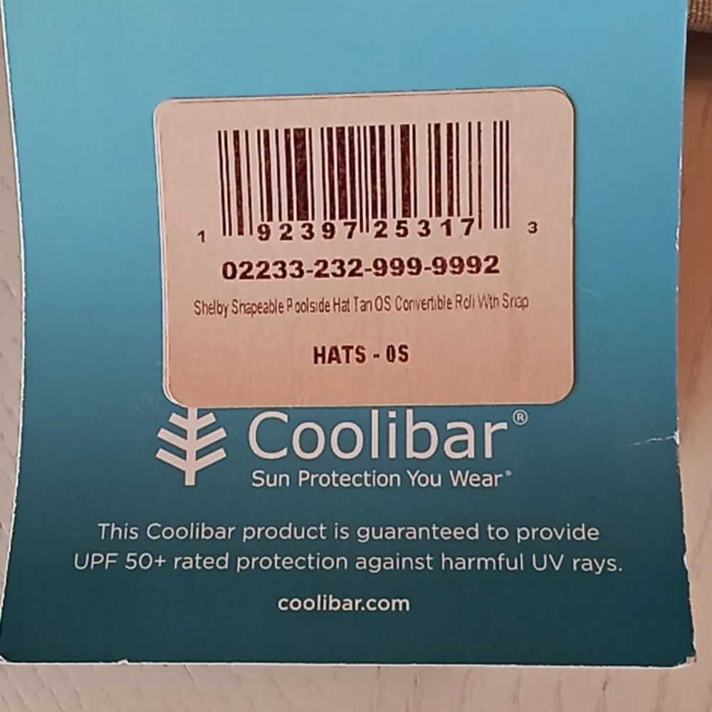 Coolibar Shelby Shapeable Poolside Hat. Convertible Roll With Snap. NWT. UPF 50+ - Picture 10 of 16